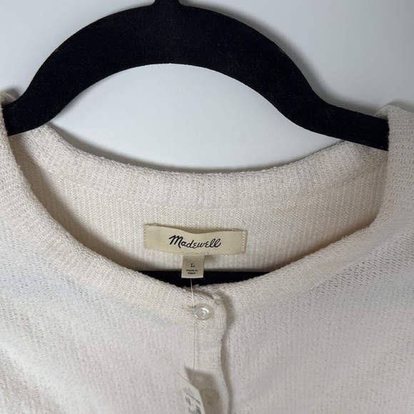 Madewell Cream Button-Front Tank Top - Picture 5 of 6